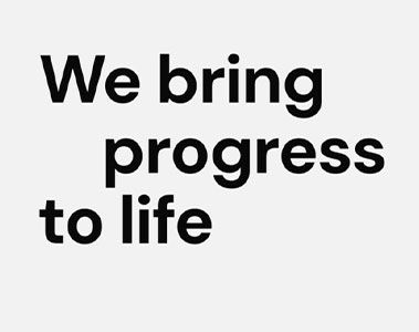 We bring progress to life tagline